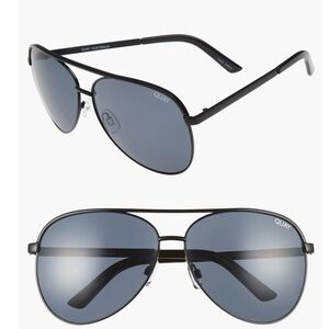 Quay Black Aviator Sunglasses